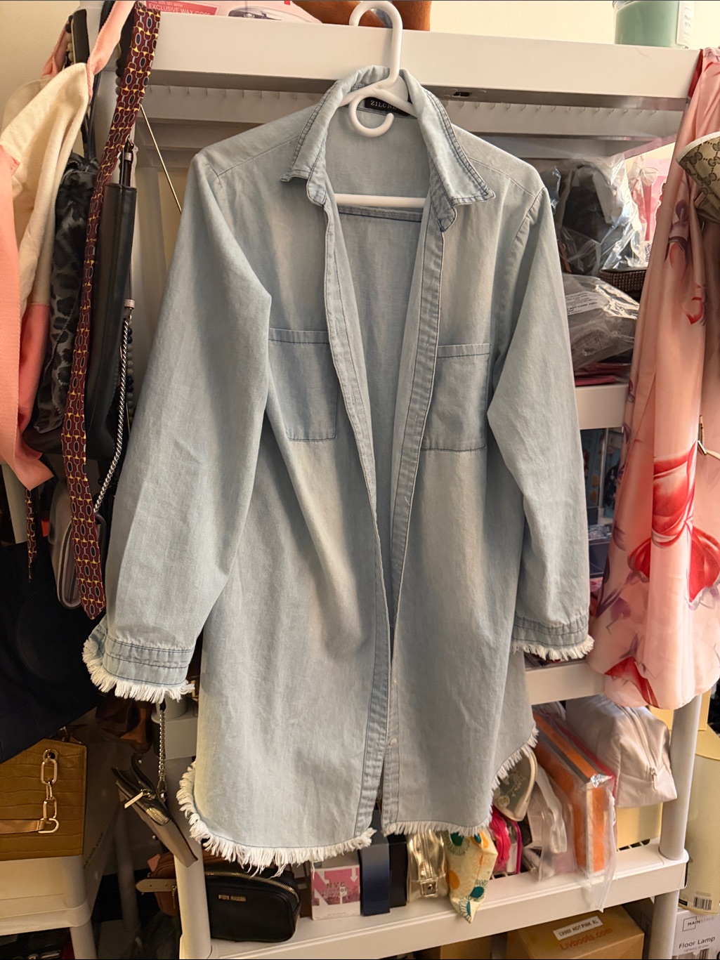 Light Wash Denim Jacket Coat - Unbranded